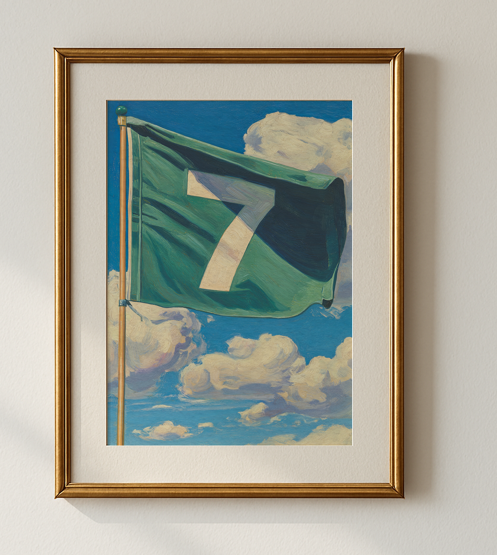 7th Hole Golf Art Print for man cave or home bar wall decor