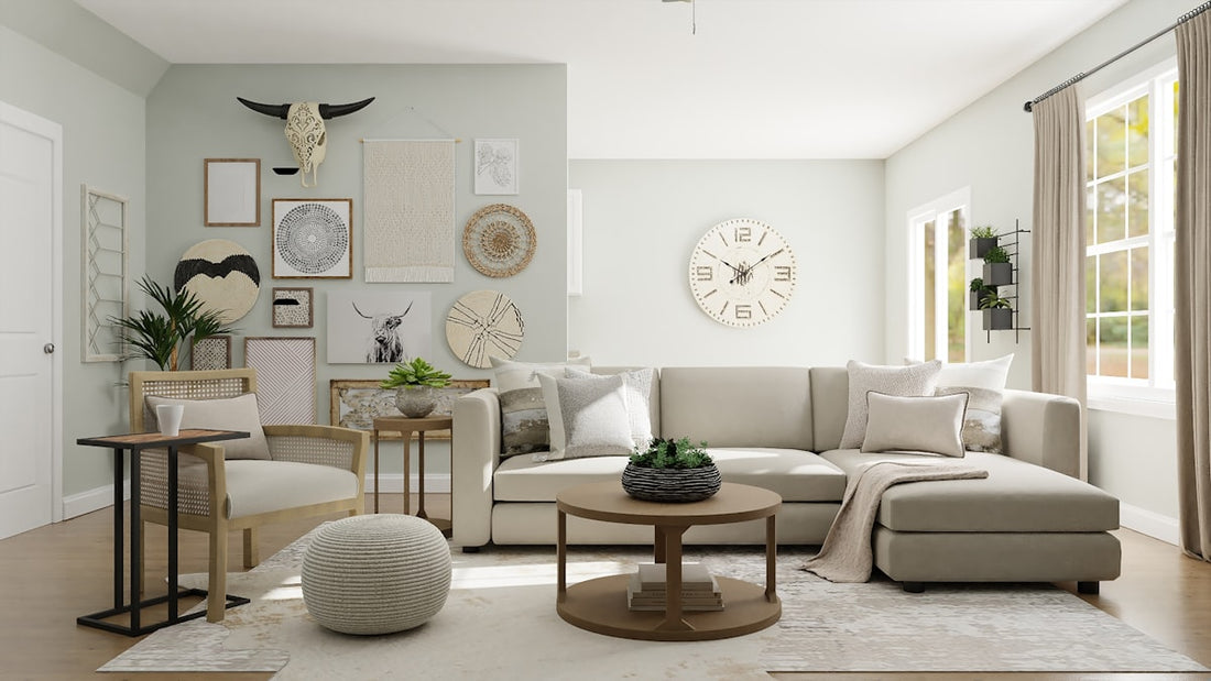 Floral wallpaper in a beautifully decorated room