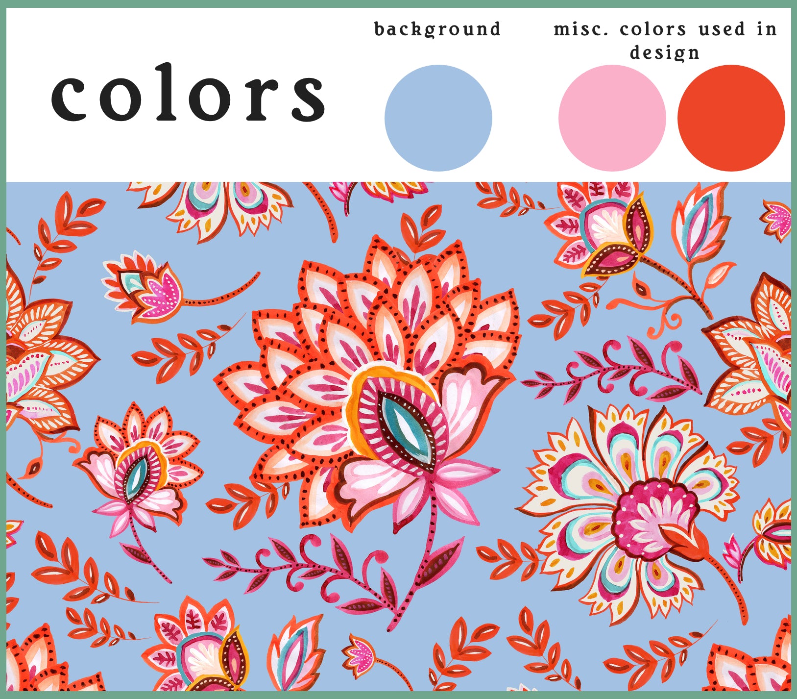 Bohemian Whimsy Floral - Sky Wallpaper
