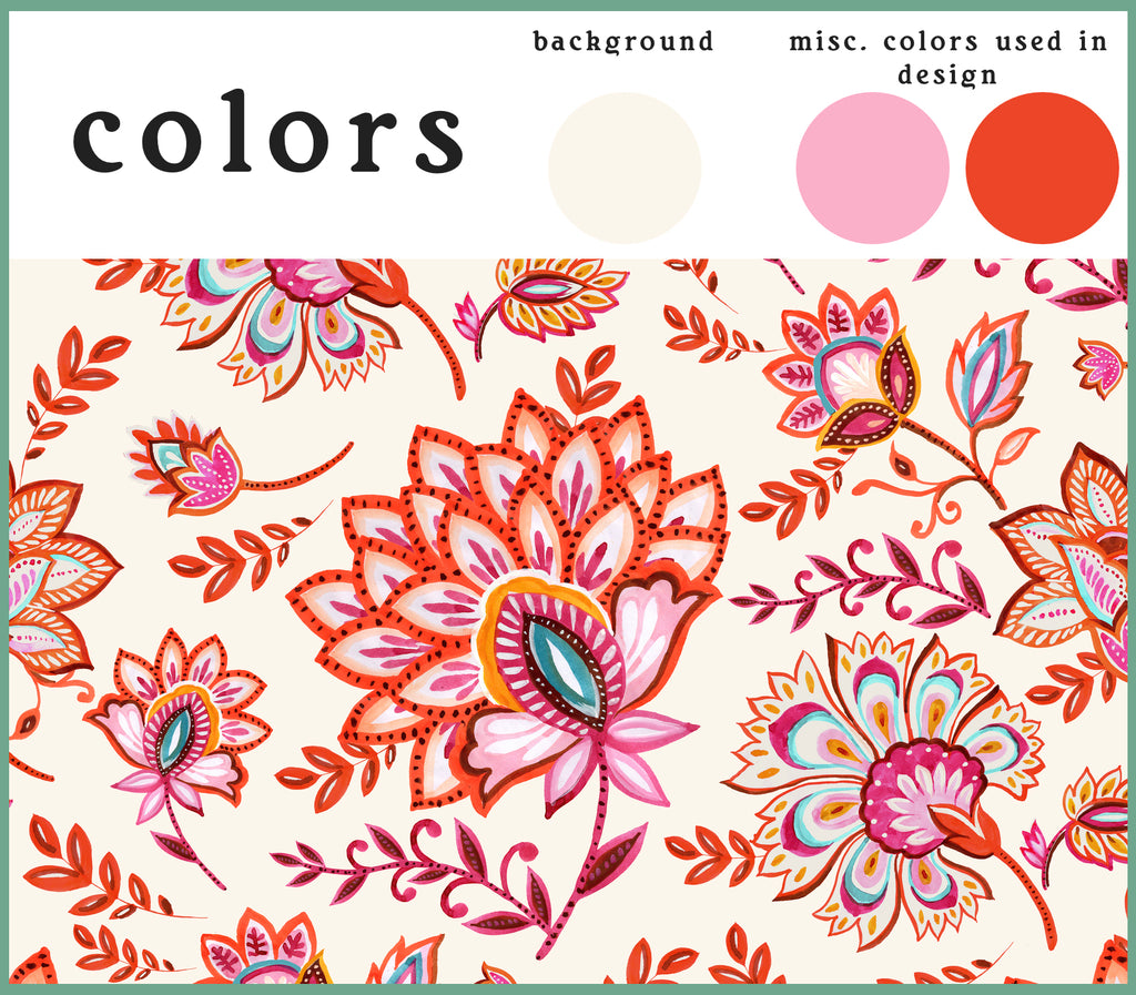 Bohemian Whimsy Floral - Linen Wallpaper - Image 5 by RebelMod