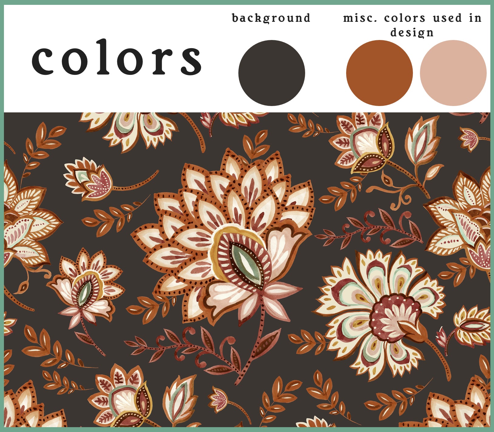 Bohemian Whimsy Floral - Cocoa Wallpaper