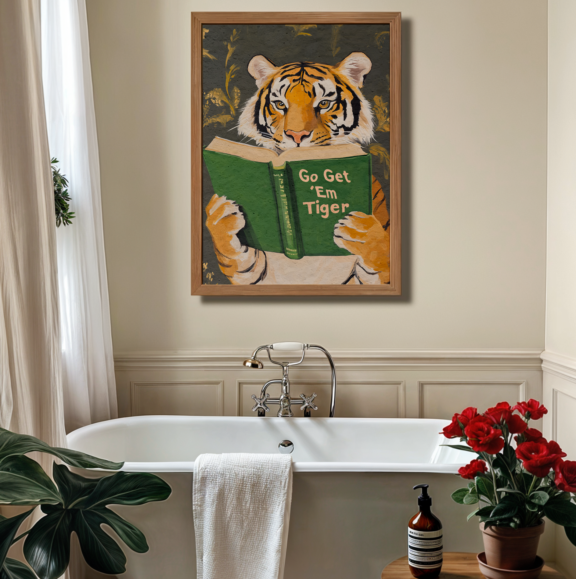 Motivational Tiger Reading Print - Image 7 by RebelMod