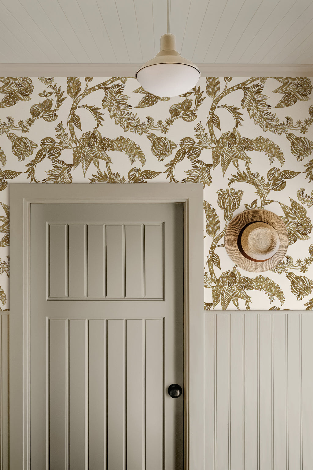 Antique Botanical Etching / Cream Wallpaper - Image 2 by RebelMod