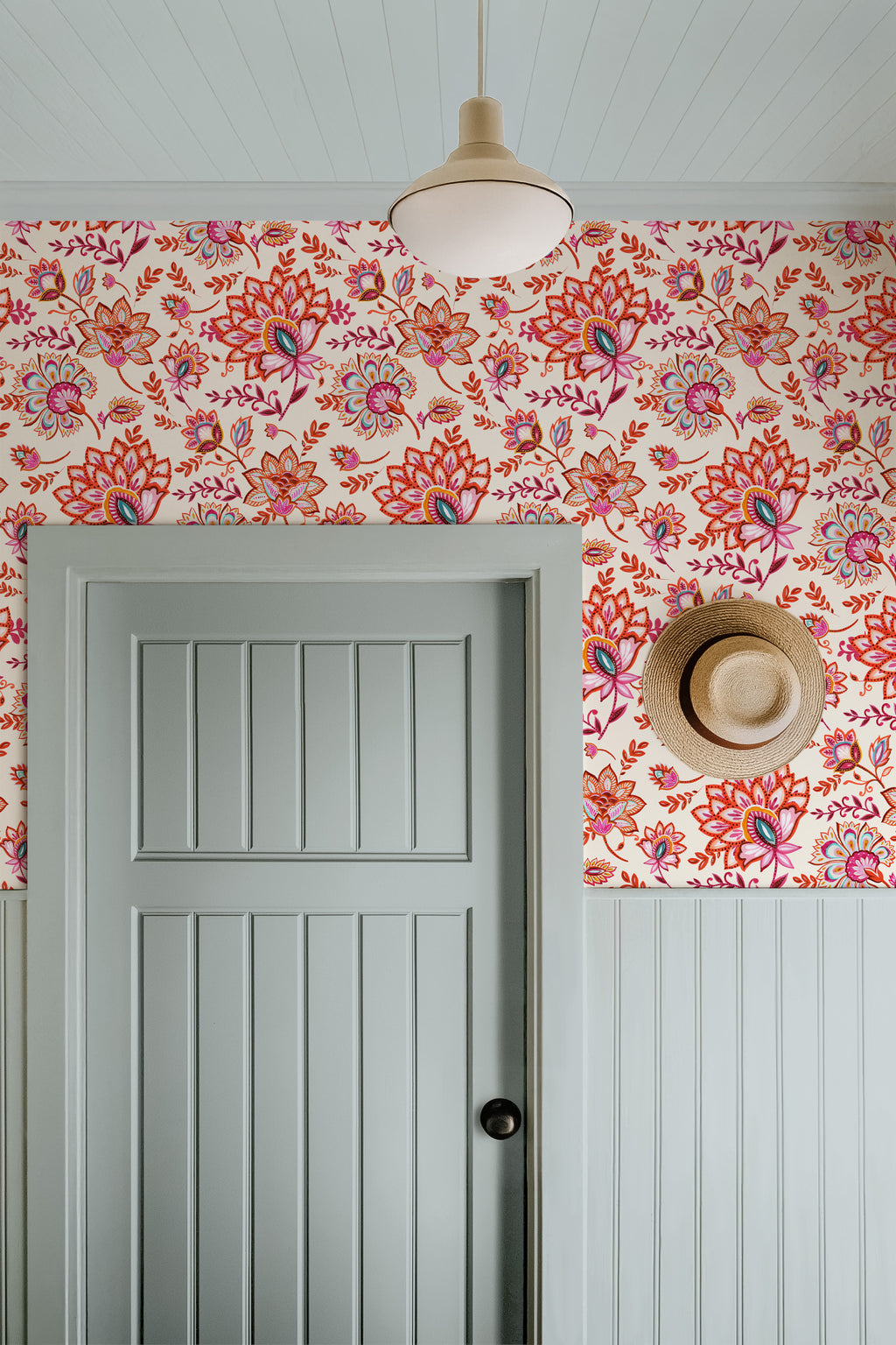Bohemian Whimsy Floral - Linen Wallpaper - Image 3 by RebelMod
