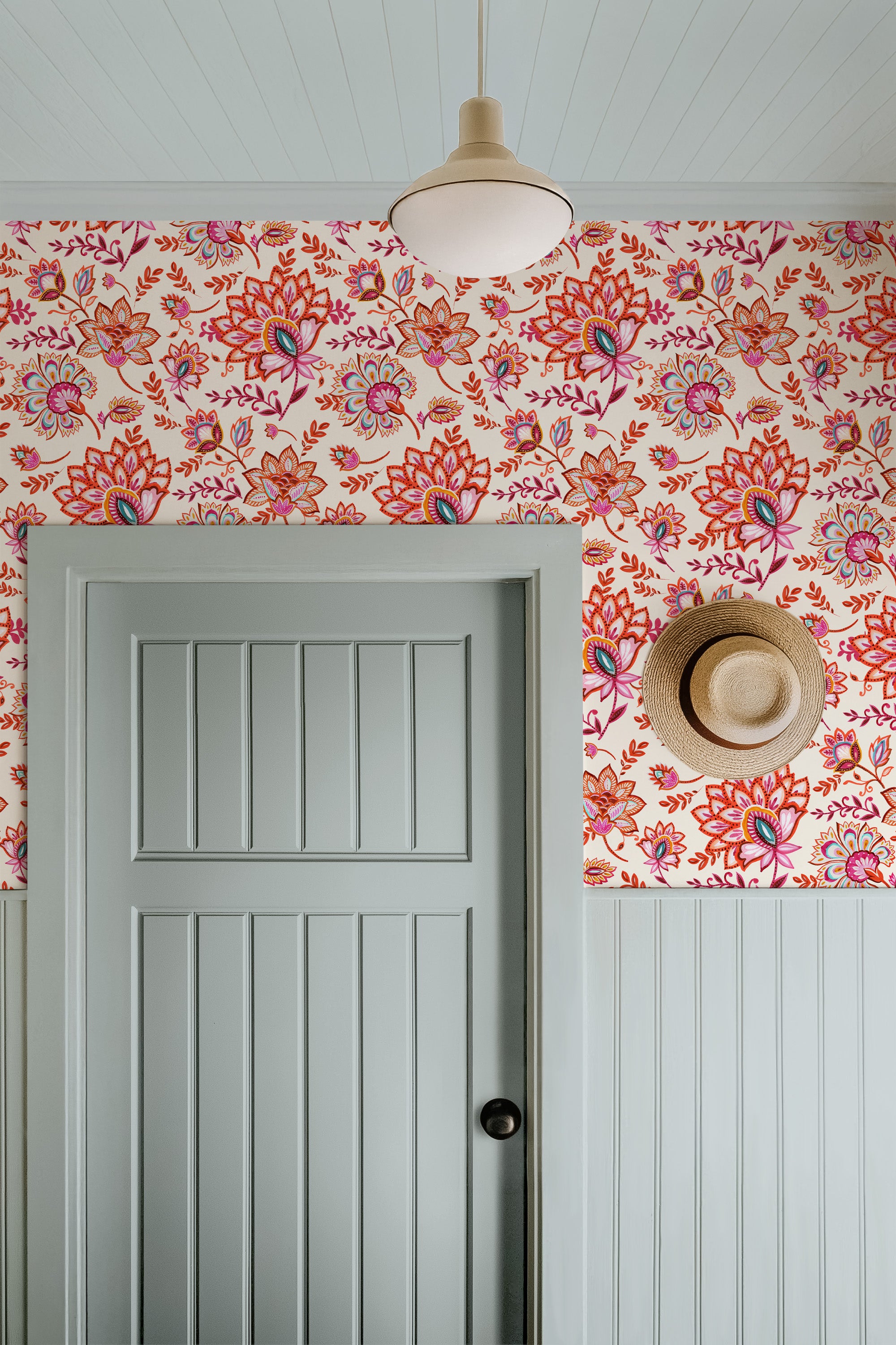 Bohemian Whimsy Floral - Linen Wallpaper - Image 3 by RebelMod