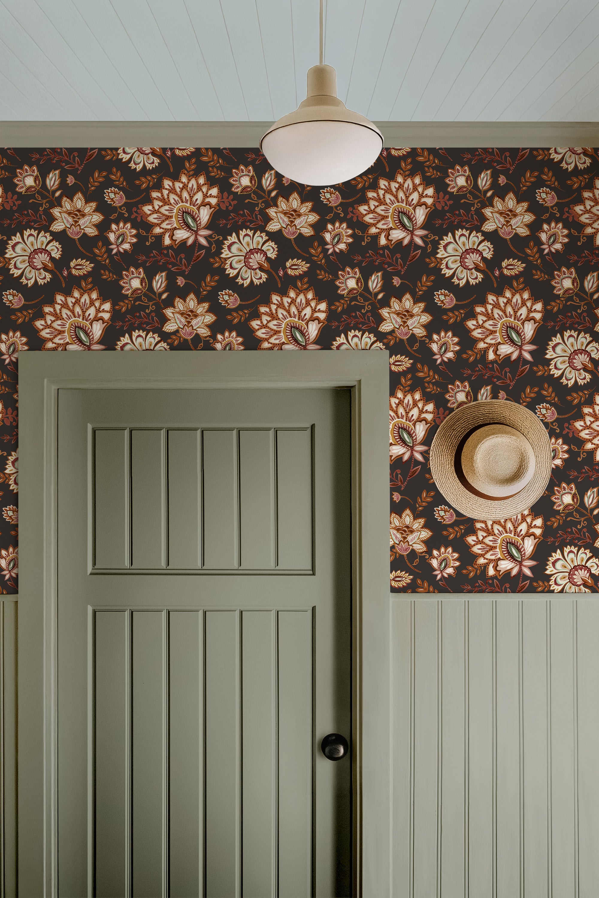 Bohemian Whimsy Floral - Cocoa Wallpaper - Image 3 by RebelMod