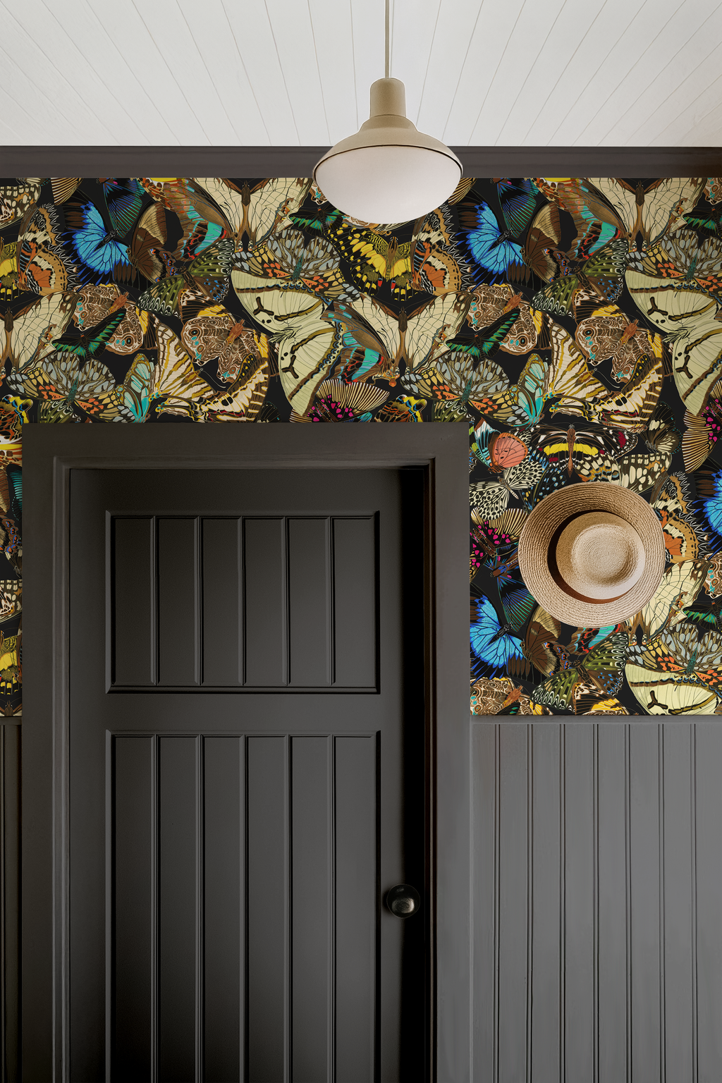 Butterfly Cabinet Noir Wallpaper - Image 4 by RebelMod