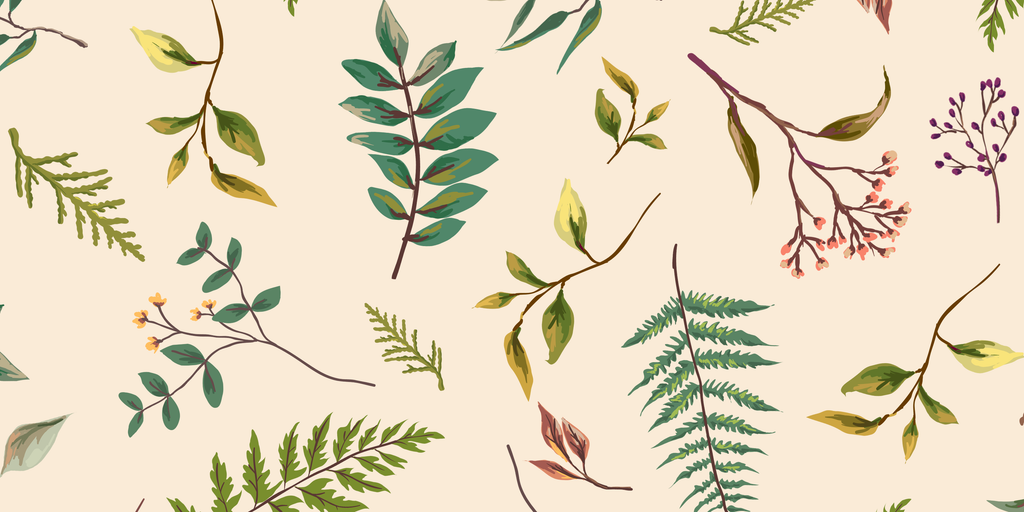 Cabin in the Woods, Botanical Leaves Cabin in the Woods Wallpaper in Ivory, Rustic Cabin Decor, Forest Leaves - Peel and Stick or TraditionalLeaves in Ivory