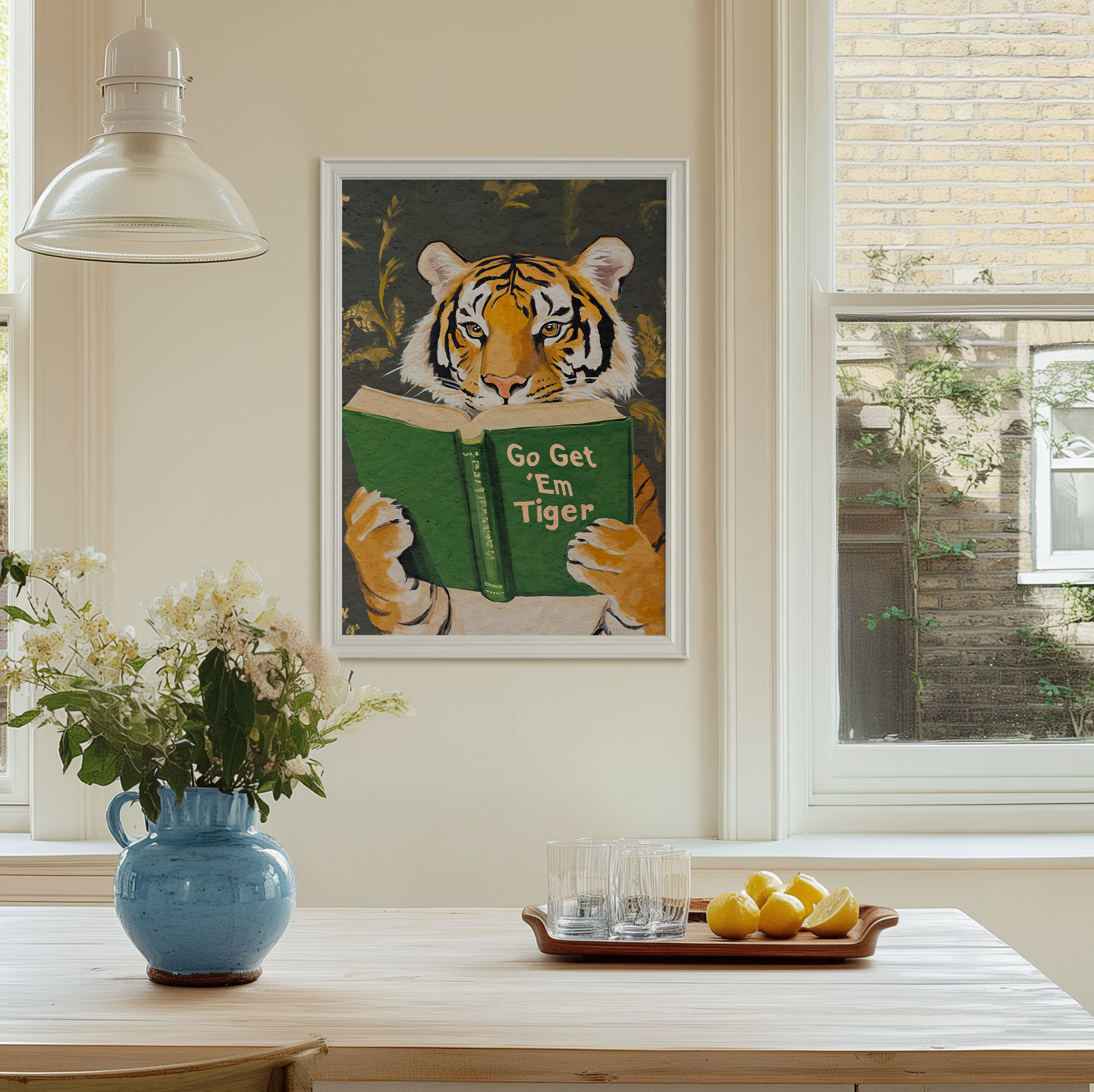 Motivational Tiger Reading Print