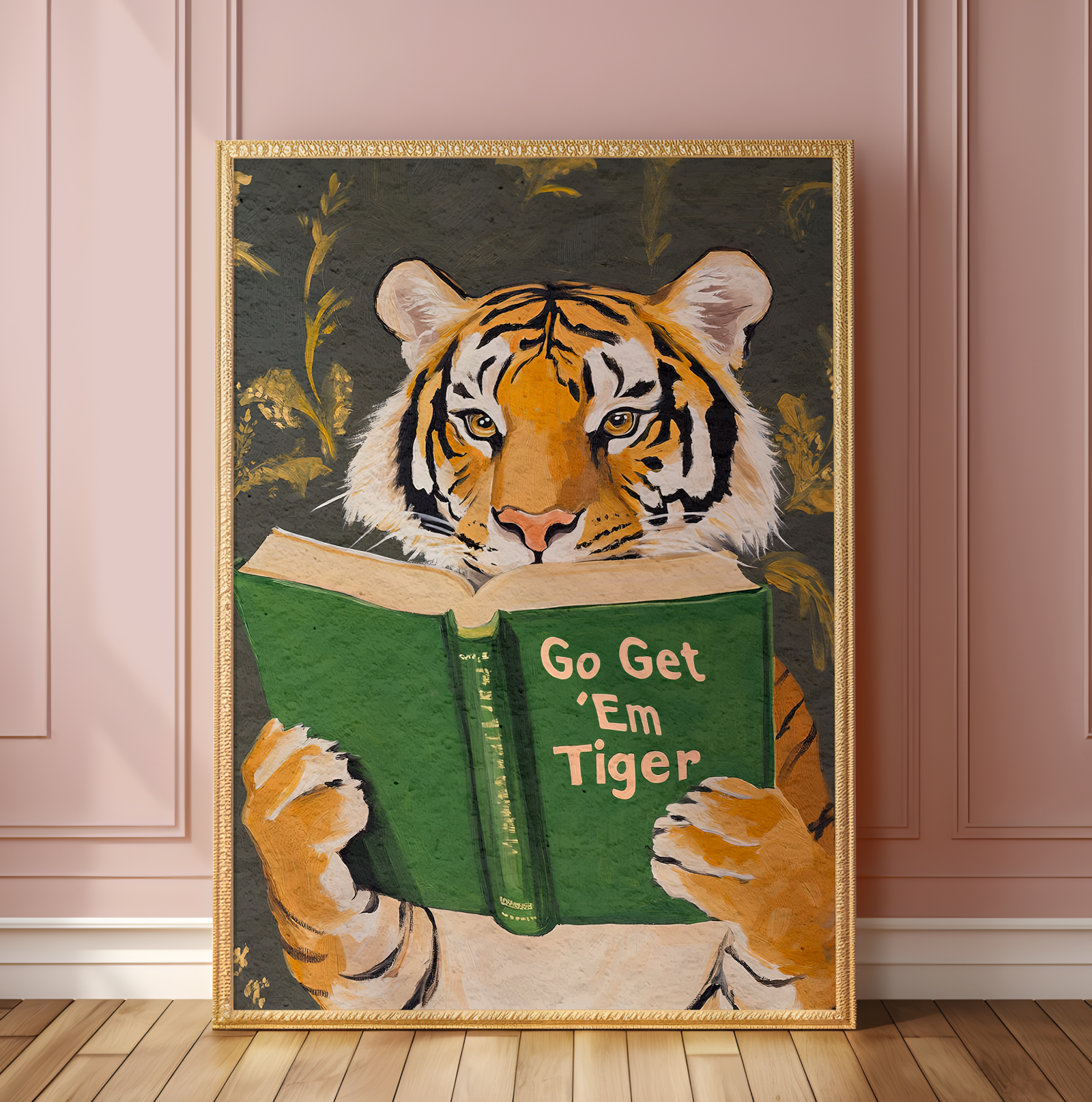Motivational Tiger Reading Print