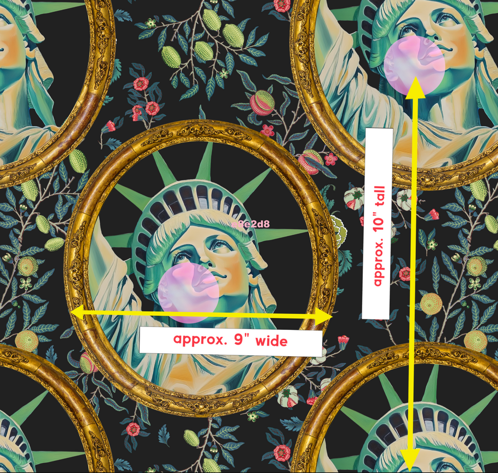 Quirky Statue of Liberty Bubble Gum Art Wallpaper