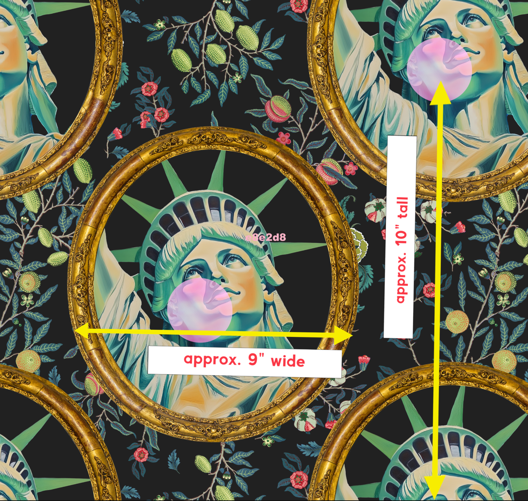 Quirky Statue of Liberty Bubble Gum Art Wallpaper
