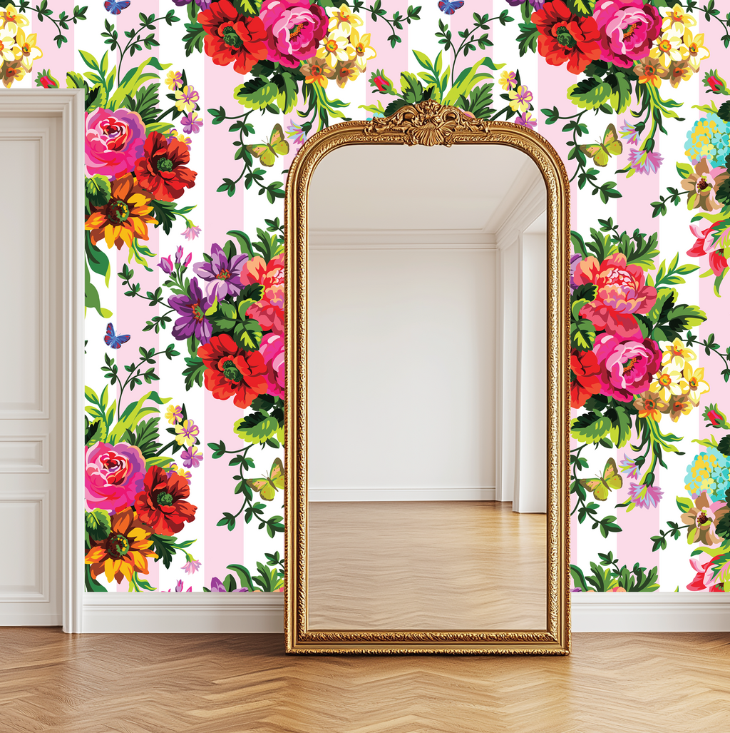 Vibrant Floral Pop Wallpaper - Large