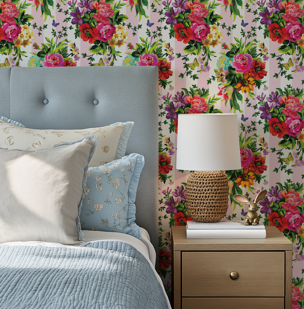 Vibrant Floral Pop Wallpaper - Small