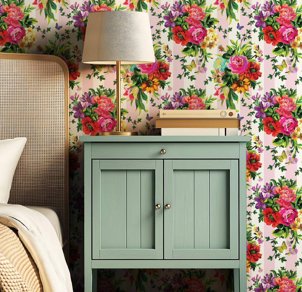 Vibrant Floral Pop Wallpaper - Small