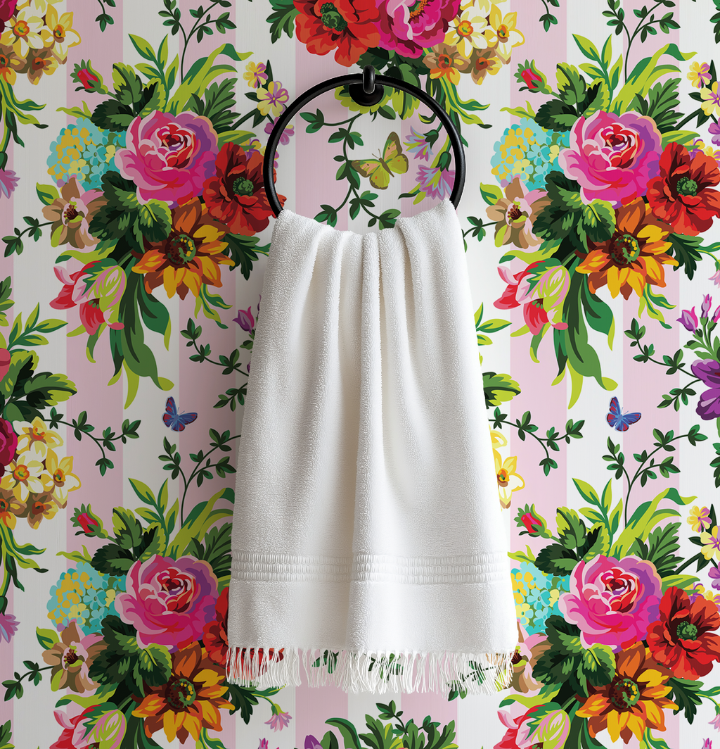 Vibrant Floral Pop Wallpaper - Small