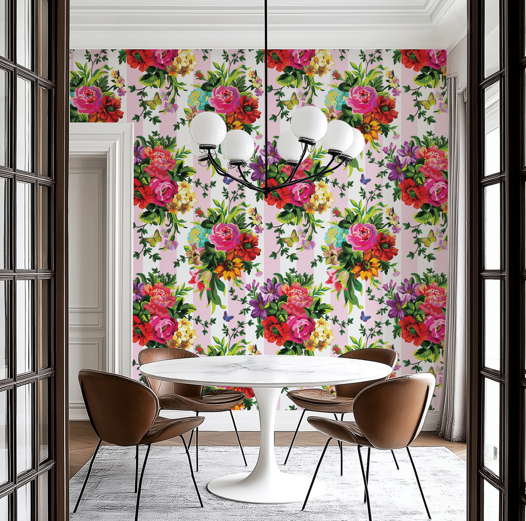 Vibrant Floral Pop Wallpaper - Large