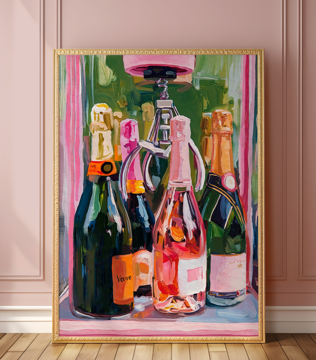 Champagne & Wine Claw Machine Bar Wall Art – Fun Drink Decor, Retro Bar Decor, Cocktail Wall Art, Quirky Bar Decor, Unique Bar Artwork