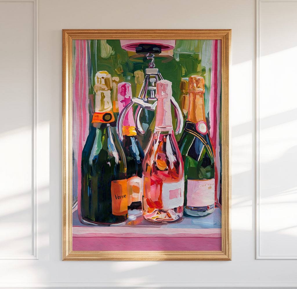 Champagne & Wine Claw Machine Bar Wall Art – Fun Drink Decor, Retro Bar Decor, Cocktail Wall Art, Quirky Bar Decor, Unique Bar Artwork