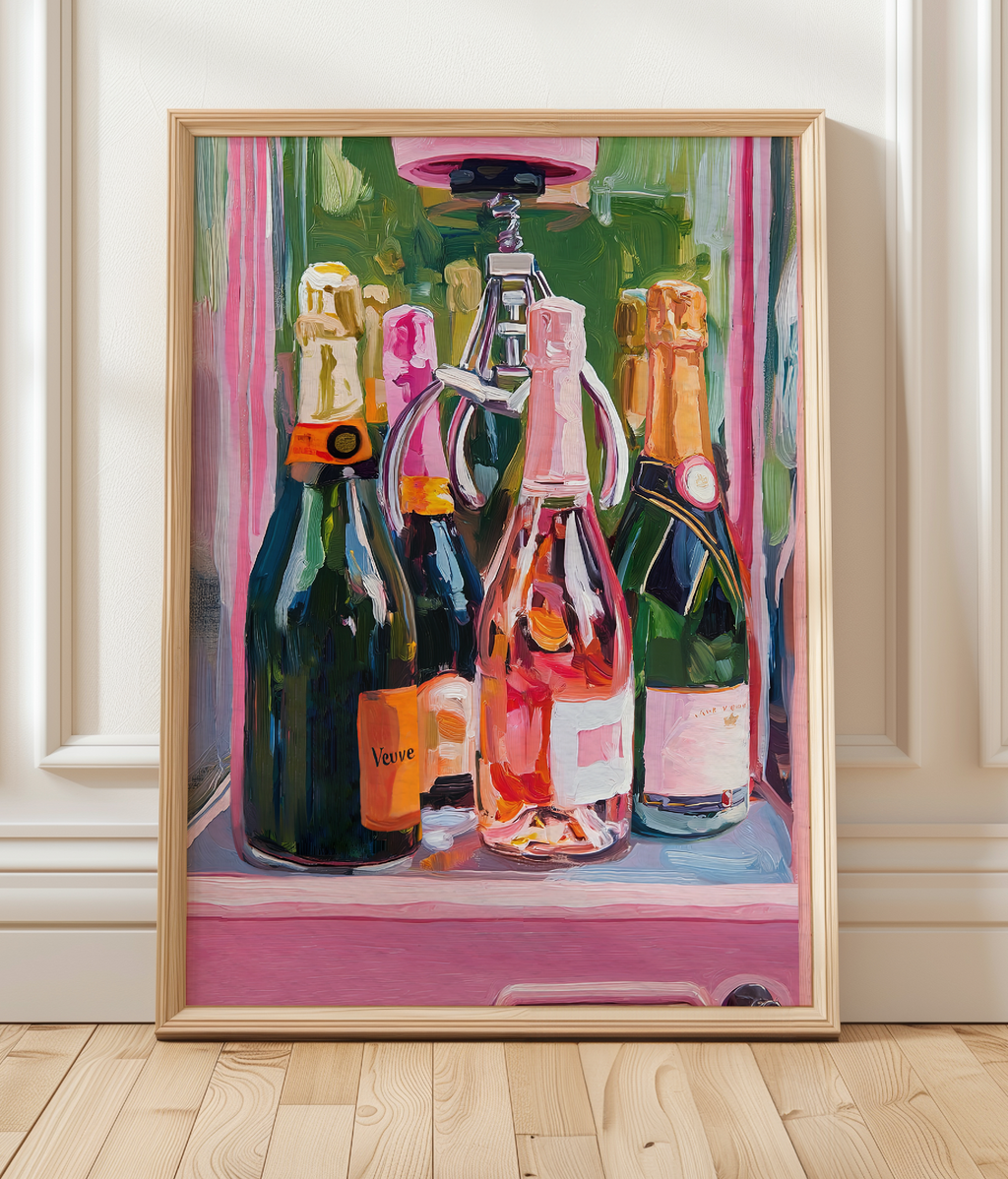 Champagne & Wine Claw Machine Bar Wall Art – Fun Drink Decor, Retro Bar Decor, Cocktail Wall Art, Quirky Bar Decor, Unique Bar Artwork