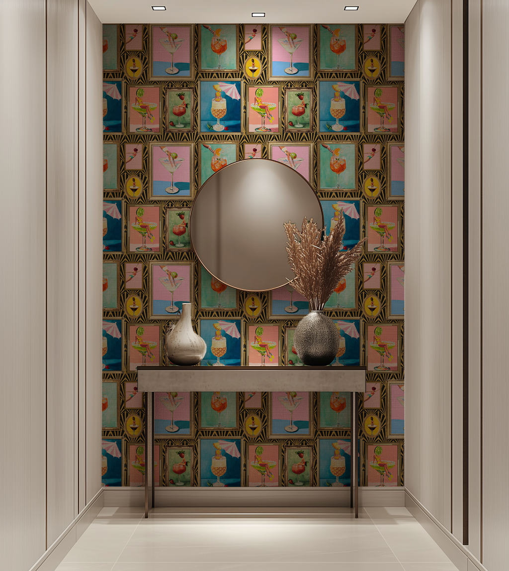 Mid-Century Retro Bar Cocktail Lounge Wallpaper - Small