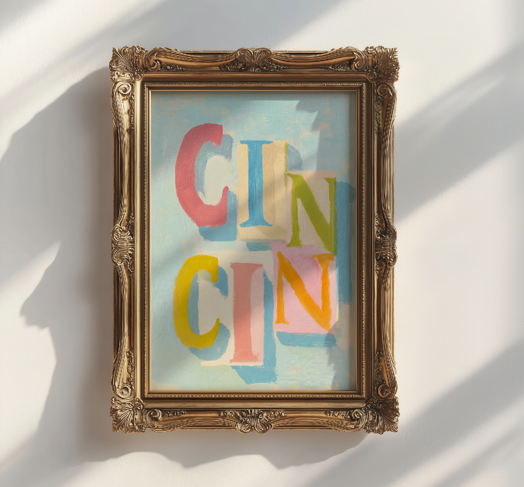 Retro Italian Aperitivo Poster - Cin Cin Cheers Art Print for Bar, Kitchen, Mid-Century Modern Decor