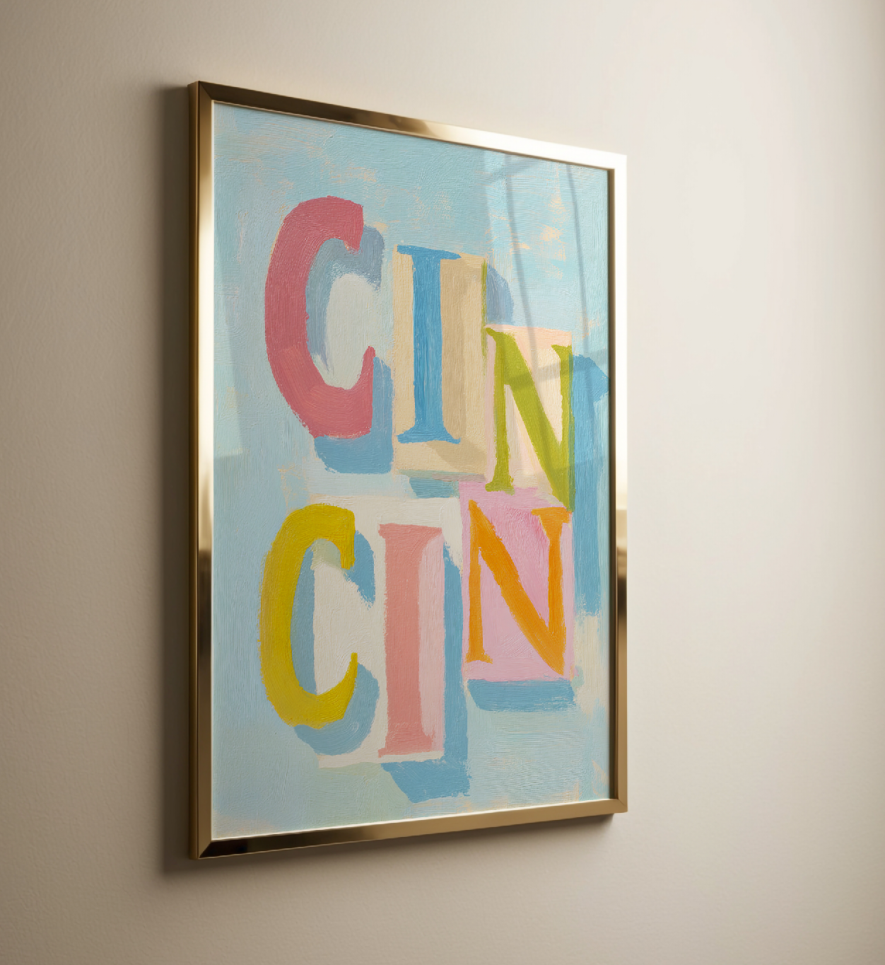 Retro Italian Aperitivo Poster - Cin Cin Cheers Art Print for Bar, Kitchen, Mid-Century Modern Decor