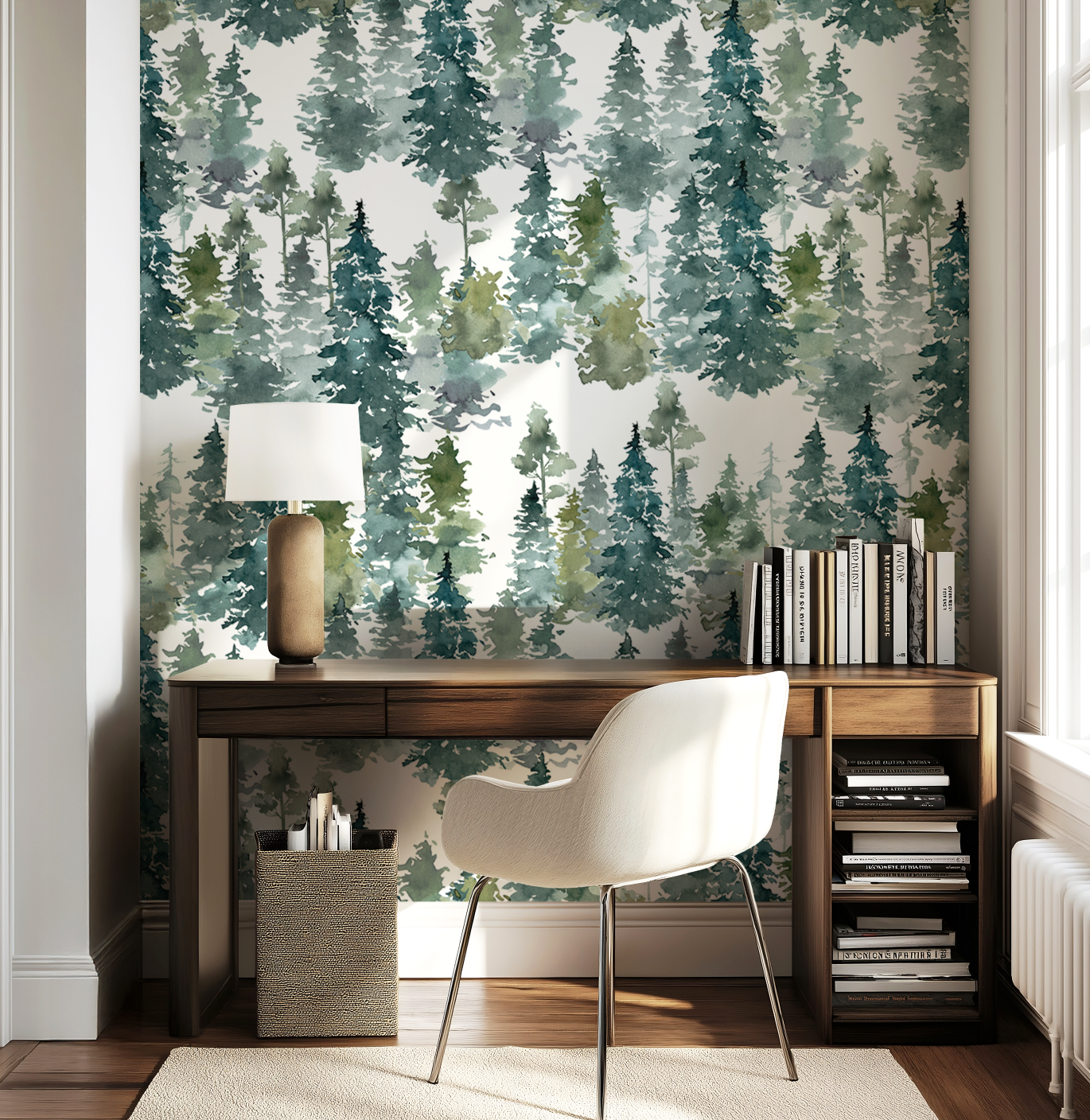 Watercolor Trees Wallpaper