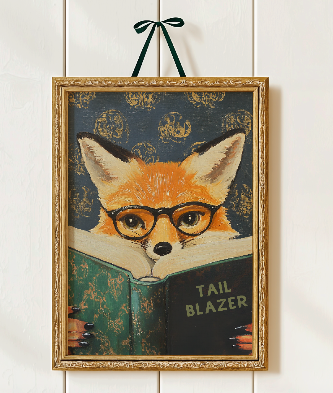 Whimsical Fox Reading Book Art Print - Motivational Literary Wall Decor for Cozy Nooks
