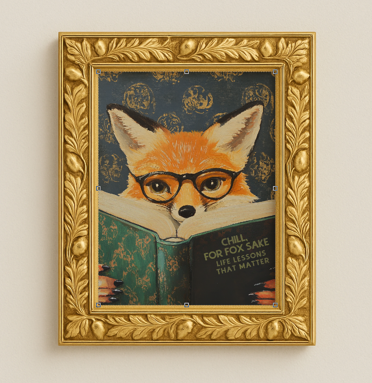 Funny Fox Reading Book Art Print – Literary Animal Wall Decor, Motivational Quote, Book Lover Gift, Cozy Reading Nook Art