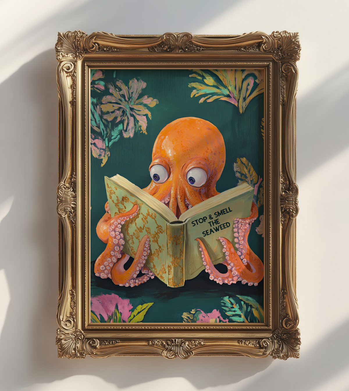 Octopus Reading Book Art Print - Image 3 by RebelMod