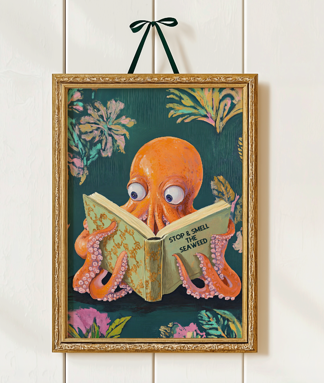 Octopus Reading Book Art Print - Image 2 by RebelMod