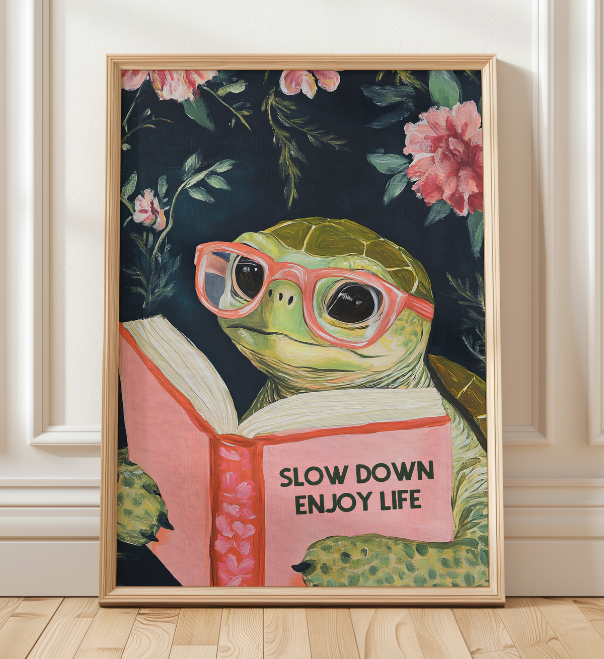 Sea Turtle Reading “Enjoy Life” Art Print - Image 6 by RebelMod