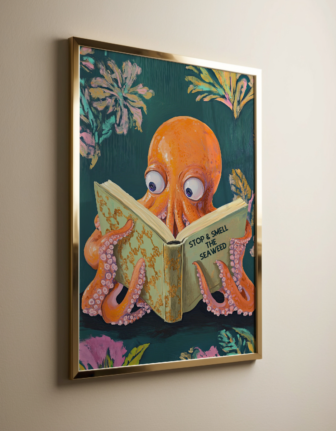 Octopus Reading Book Art Print - Image 7 by RebelMod