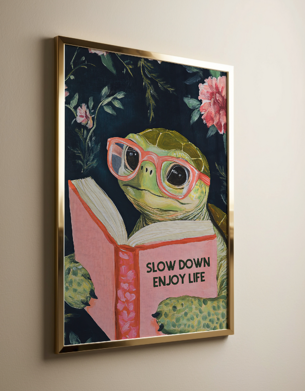 Sea Turtle Reading “Enjoy Life” Art Print - Image 7 by RebelMod