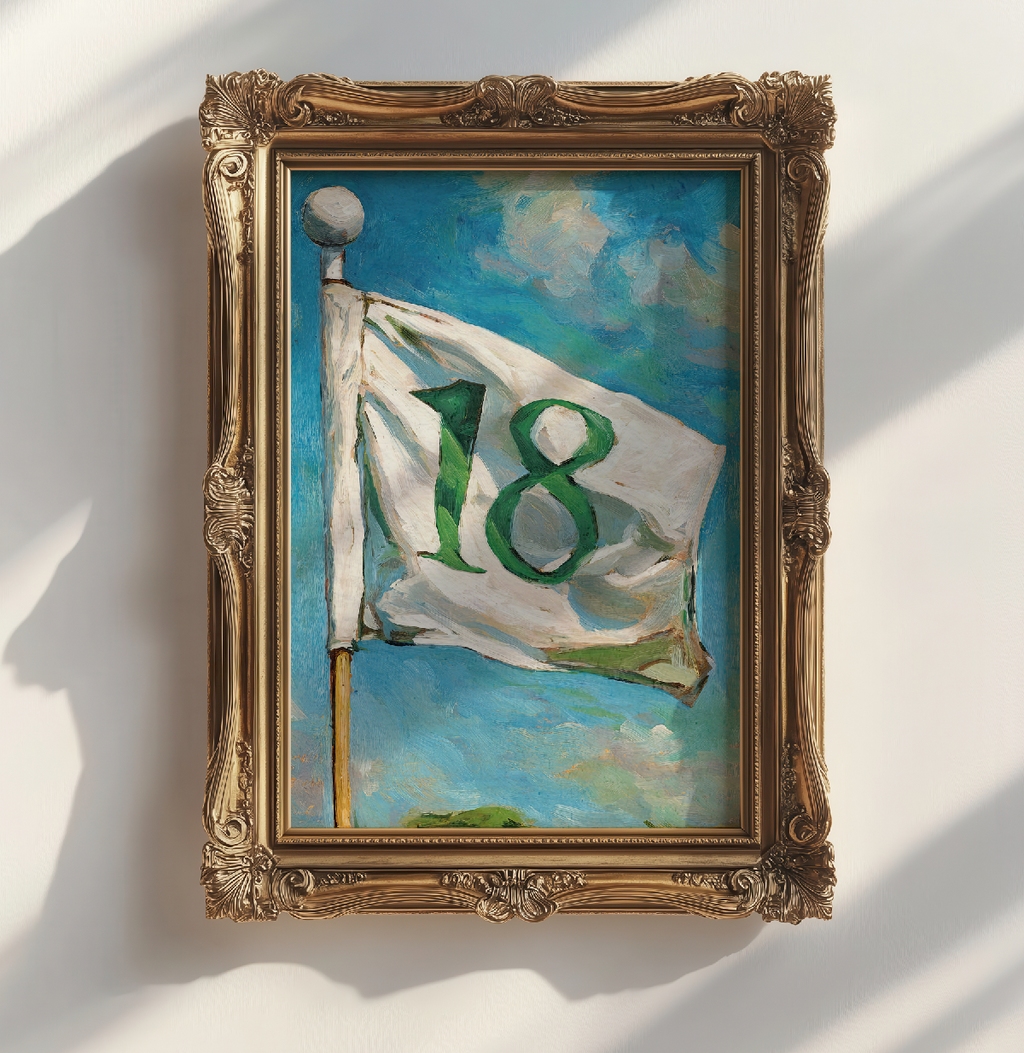 Hole 18 Golf Flag Art Print - Image 3 by RebelMod