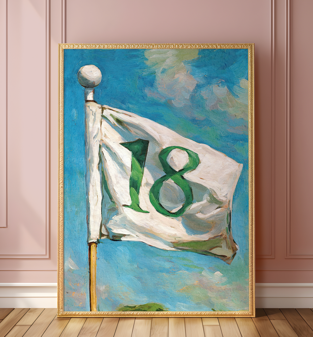 Hole 18 Golf Flag Art Print - Image 4 by RebelMod