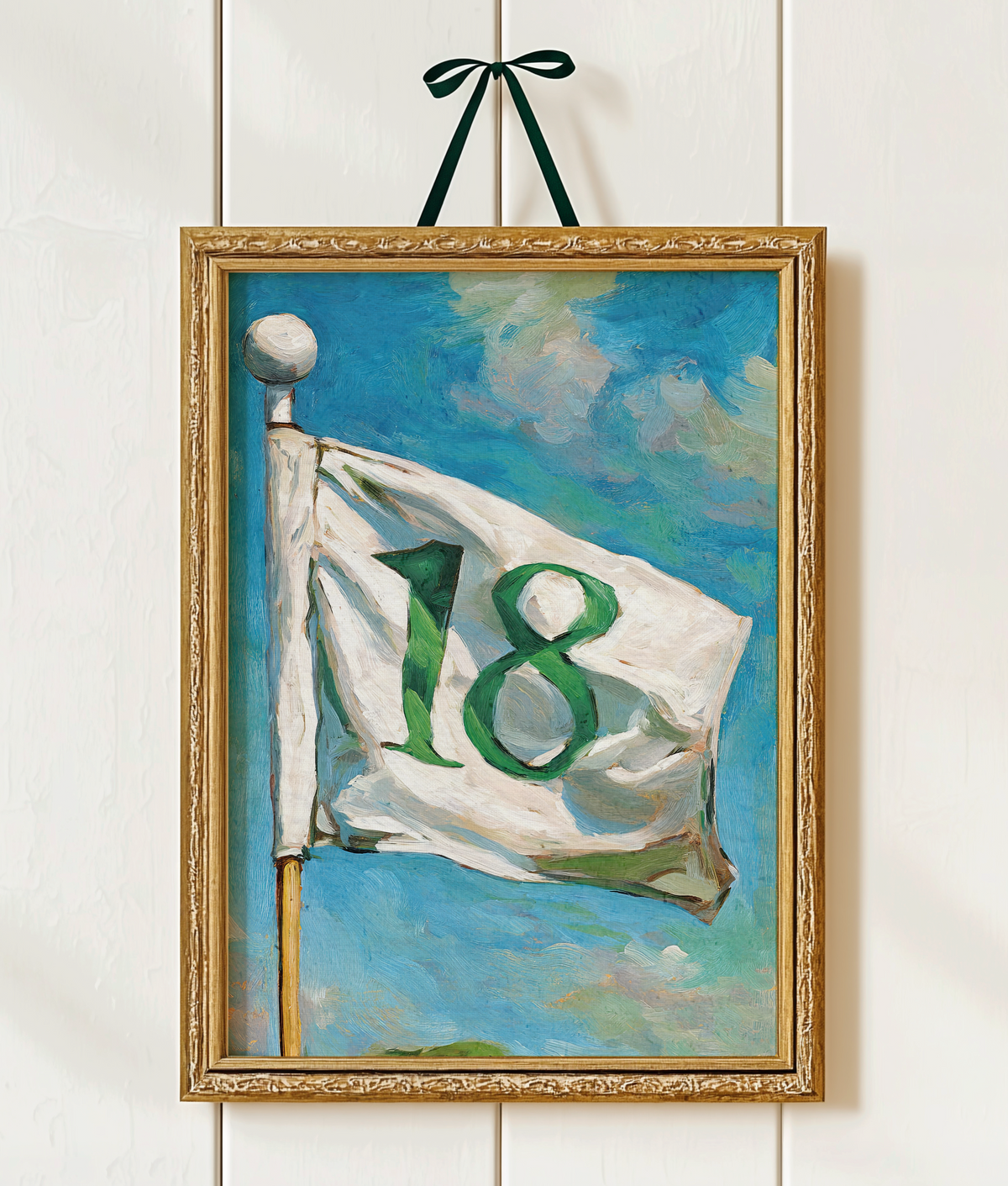 Hole 18 Golf Flag Art Print by RebelMod