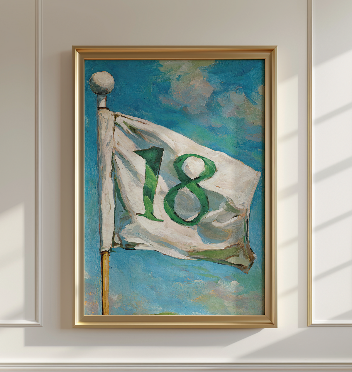 Hole 18 Golf Flag Art Print - Image 2 by RebelMod