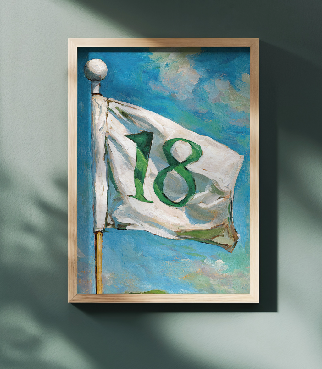 Hole 18 Golf Flag Art Print - Image 6 by RebelMod