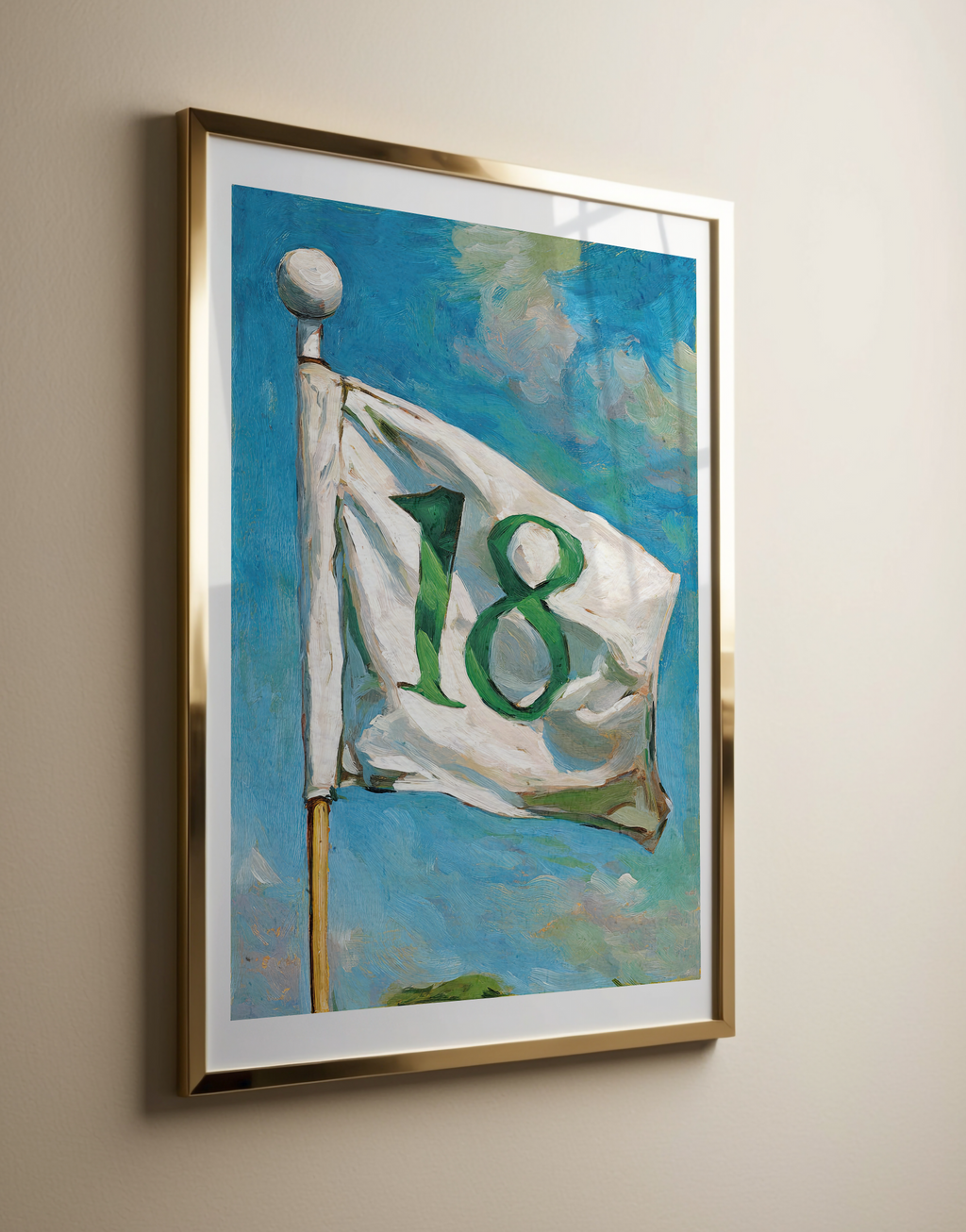 Hole 18 Golf Flag Art Print - Image 7 by RebelMod