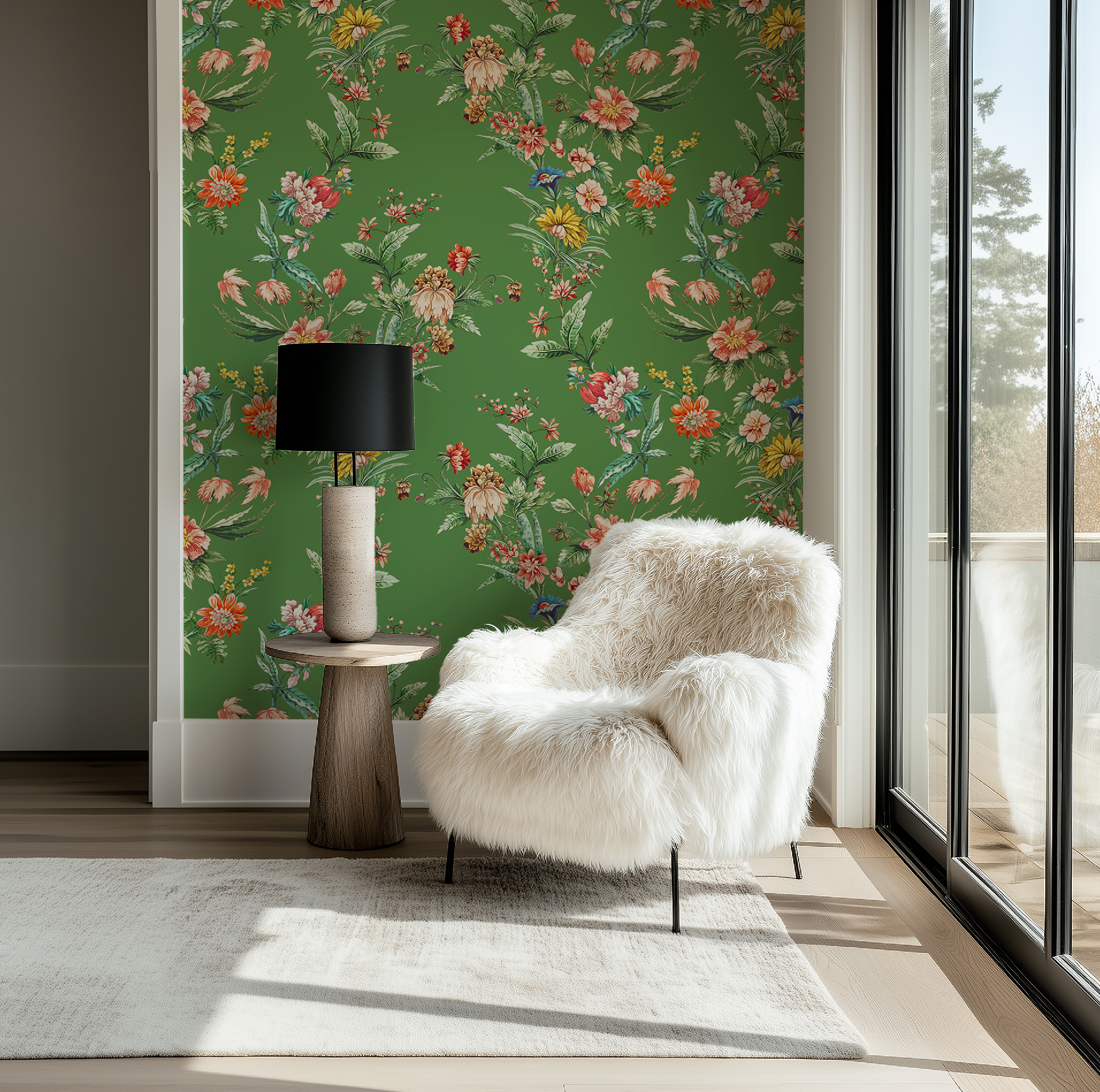 Ornamental Floral Motif Wallpaper - Green - Image 9 by RebelMod