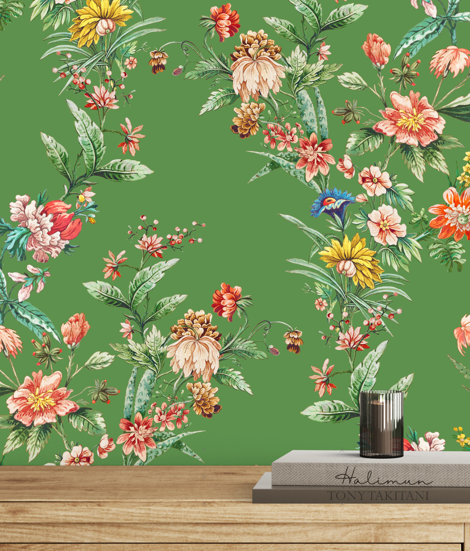 Ornamental Floral Motif Wallpaper - Green - Image 4 by RebelMod