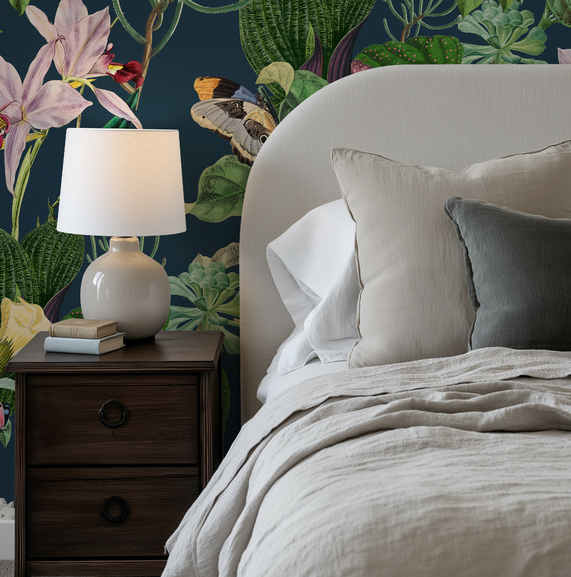 Botanical Birds Wildlife Wallpaper - Navy - Image 9 by RebelMod