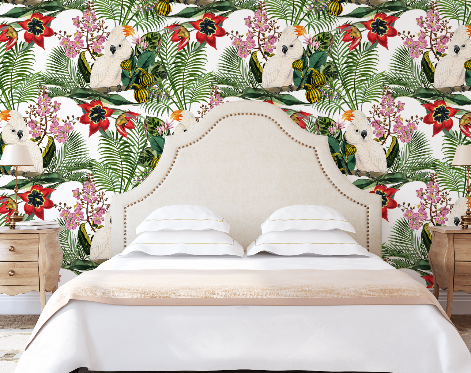 Botanical Tropical Wildlife Wallpaper