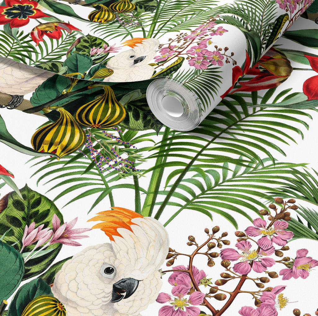Botanical Tropical Wildlife Wallpaper by RebelMod