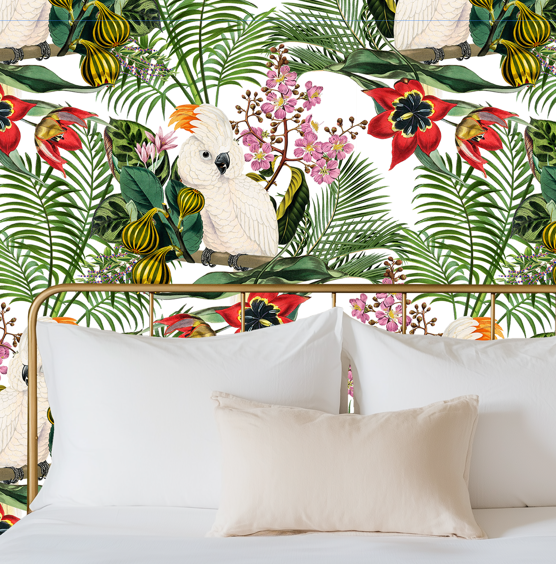 Botanical Tropical Wildlife Wallpaper