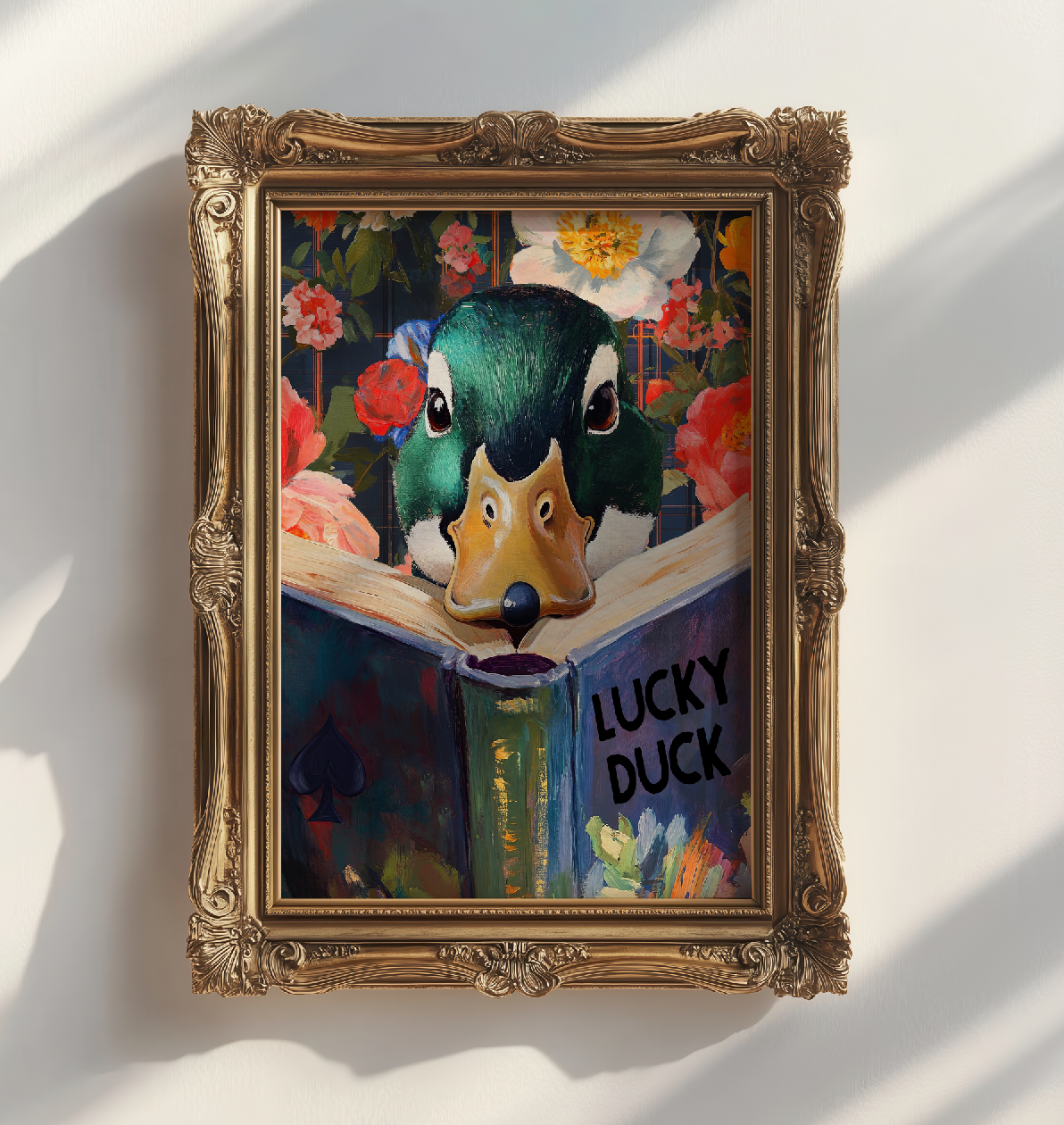 Mallard Duck Lucky Duck Art Print Whimsical Home Wall Decor - Image 2 by RebelMod