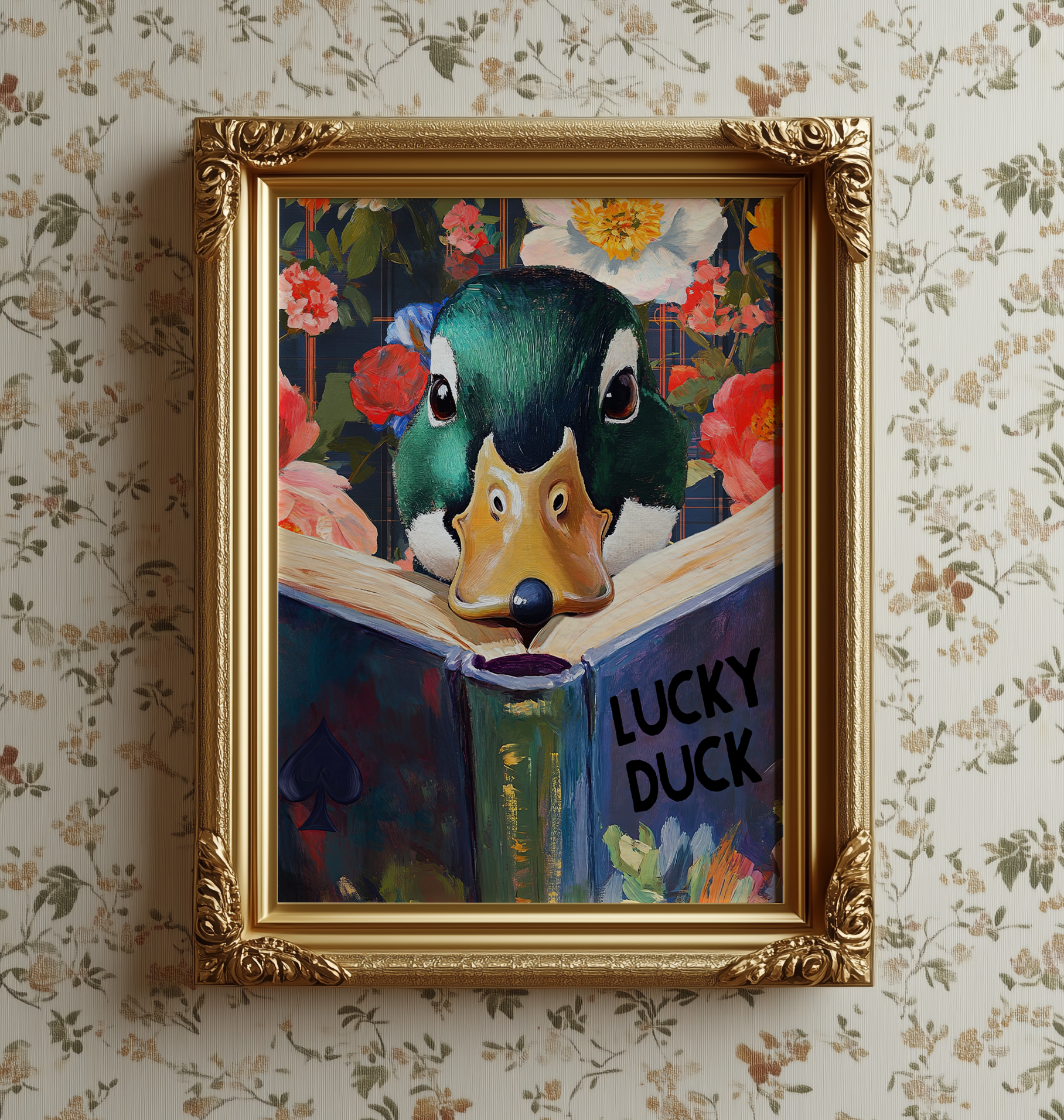 Mallard Duck Lucky Duck Art Print Whimsical Home Wall Decor - Image 3 by RebelMod