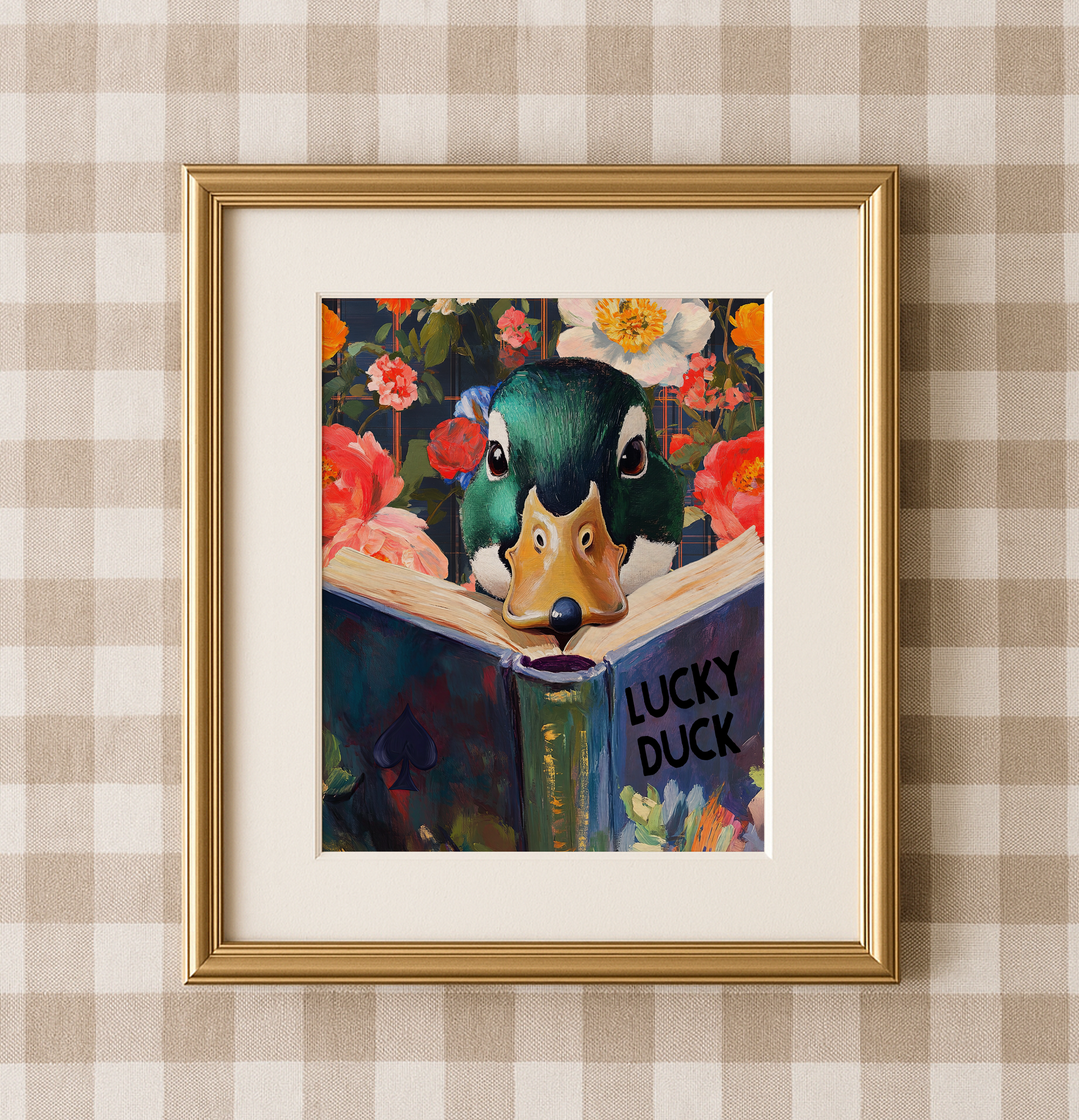 Mallard Duck Lucky Duck Art Print Whimsical Home Wall Decor - Image 4 by RebelMod